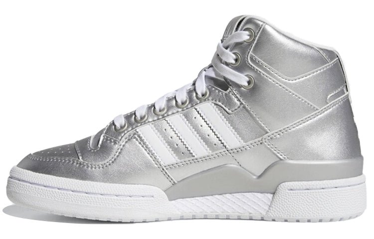 (WMNS) adidas originals Forum Mid 'Silver White' D98185 - Image 2