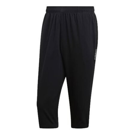 Men's adidas E Pln 3/4 Wvn Woven Cone Training Running Sports Cropped Pants/Trousers Black DQ3107