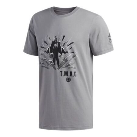 adidas x Marvel T-MAC NICK FURY The Avengers Basketball Short Sleeve Gray DU6726