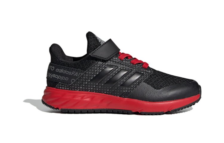 (GS) adidas FortaFaito EL K 'Black Red' EE7307 - Image 2
