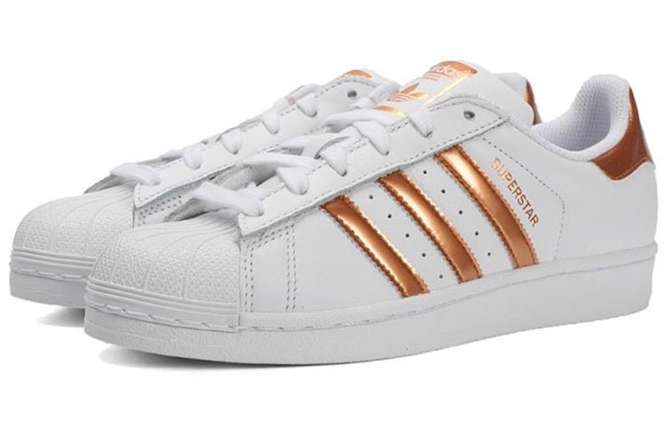 (WMNS) adidas originals Superstar Shoes Golden/White EF1326 - Image 2
