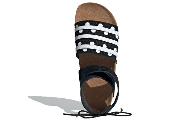 (WMNS) adidas originals Adilette Ankle Wrap 'Black White' EF5630 - Image 4