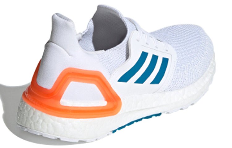 (GS) adidas Ultraboost 20 Primeblue J White/Orange/Blue EG4820 - Image 3