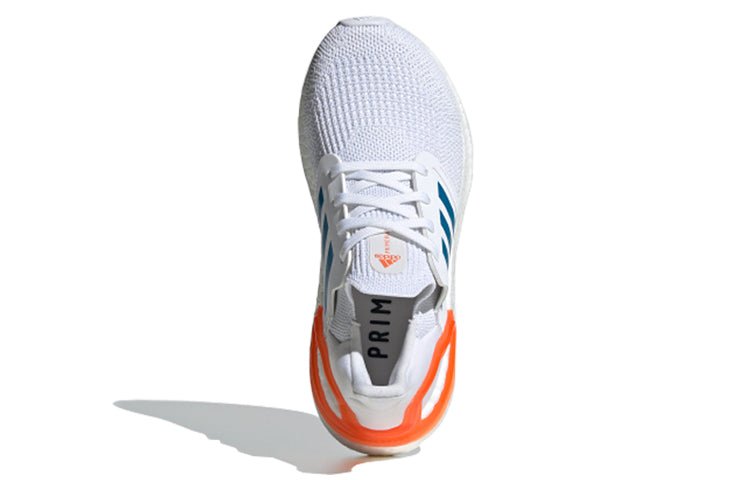 (GS) adidas Ultraboost 20 Primeblue J White/Orange/Blue EG4820 - Image 4