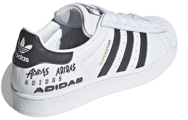 (WMNS) adidas originals Superstar For Black/White/Golden EH1214 - Image 4