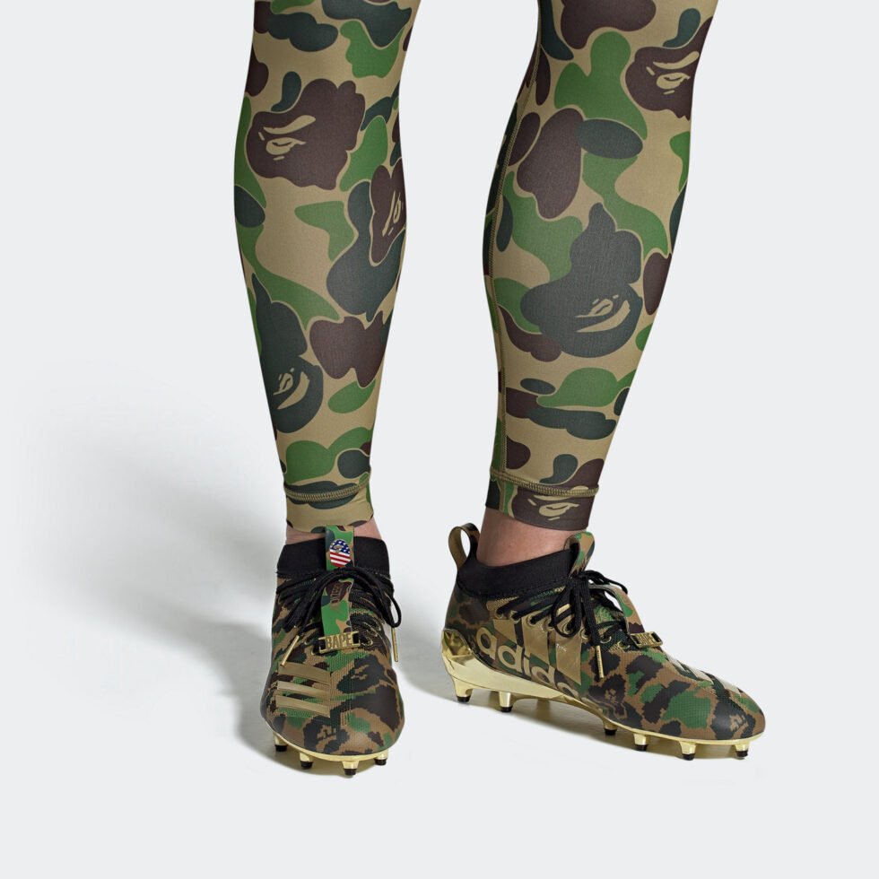 adidas A Bathing Ape x Adizero Cleat 'Green Camo' F35829 - Image 7