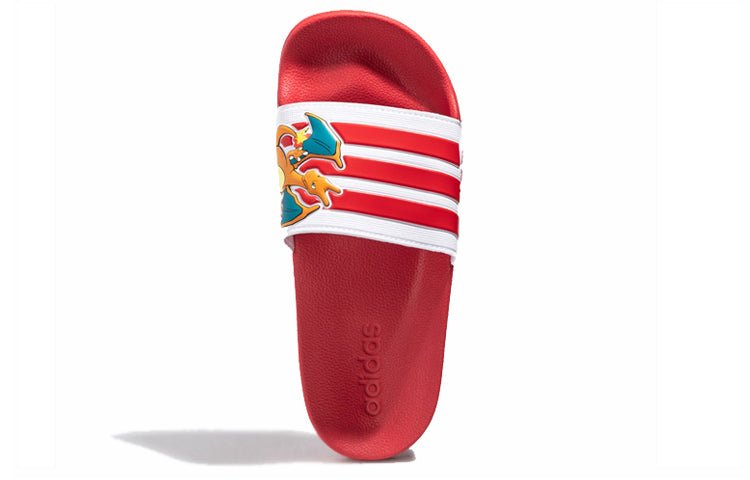 Pokmon x adidas neo Adilette Shower Red Shoe Unisex 'Red White' FW0073 - Image 3