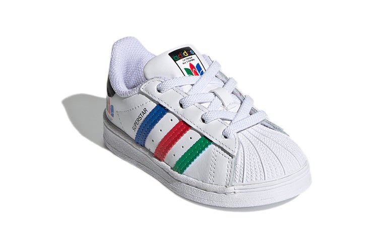 (TD) adidas Superstar 'Colorful Stripes - Cloud White' FW5240 - Image 3