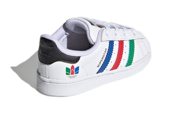 (TD) adidas Superstar 'Colorful Stripes - Cloud White' FW5240 - Image 4