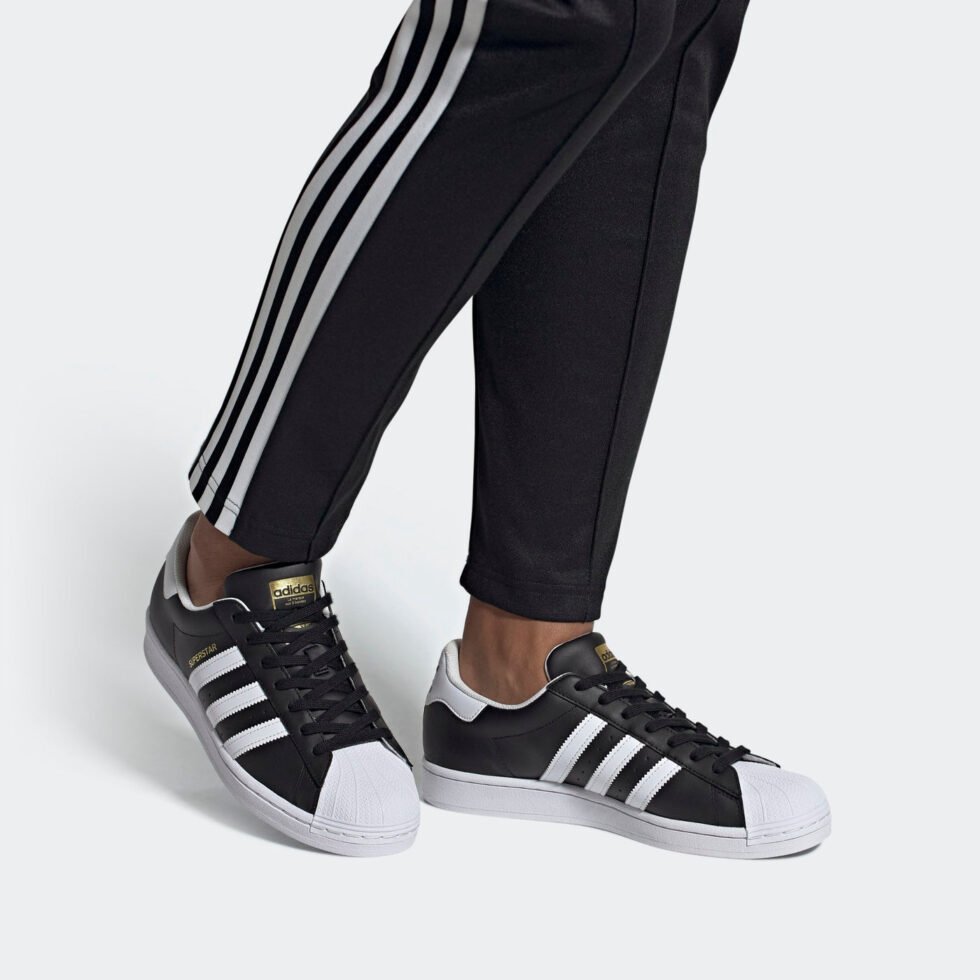 adidas Originals Superstar Shoes 'Black White Gold' FX2331 - Image 7