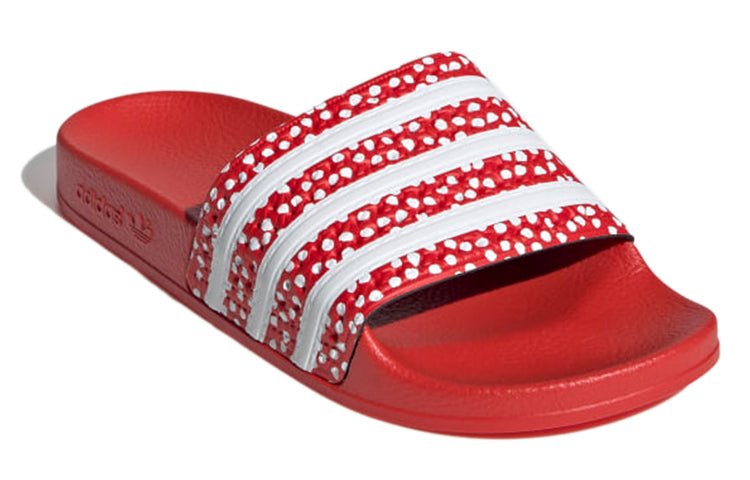 (WMNS) adidas Adilette Slide 'Polka - Vivid Red' FX5921 - Image 4