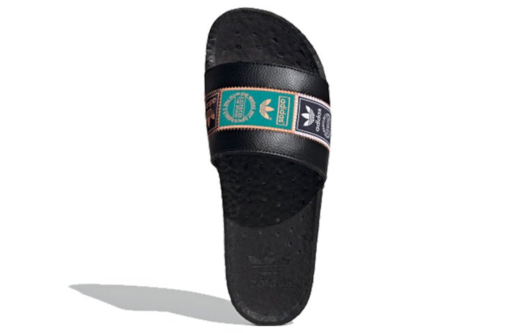 adidas originals Adilette Boost Printing Unisex Slippers 'Green Black' FX7478 - Image 4