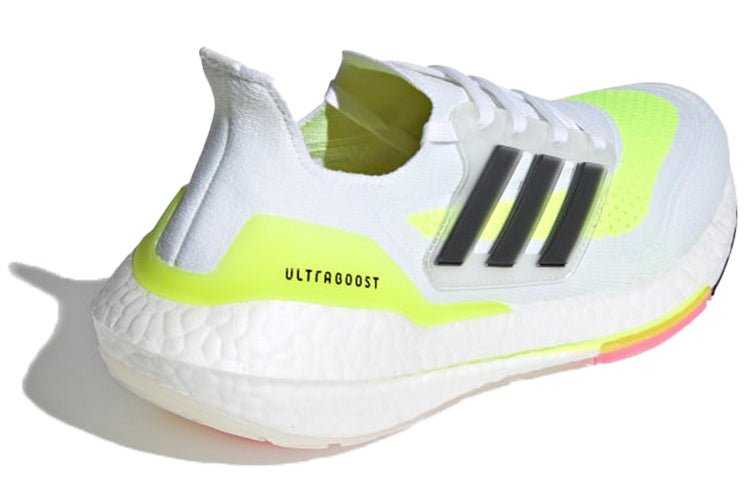 (WMNS) adidas Ultraboost 21 'White Solar Yellow' FY0401 - Image 4