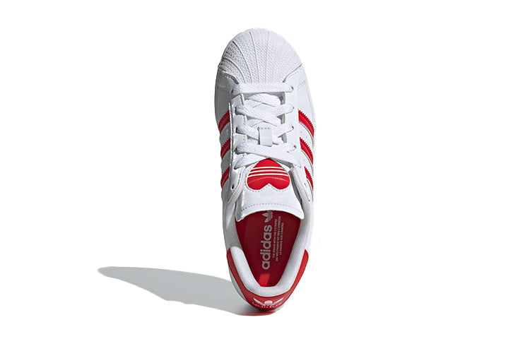 (GS) adidas Superstar J 'White Vivid Red' FY2569 - Image 5
