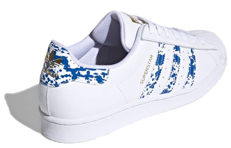 adidas Superstar 'White Blue Splatter' FY7713 - Image 4