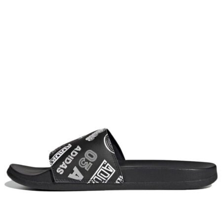 adidas Adilette Comfort Slide 'All Over Logos - Black' FZ1750