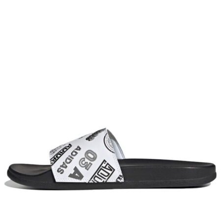adidas Adilette Comfort Slide 'All Over Logos - White' FZ1751