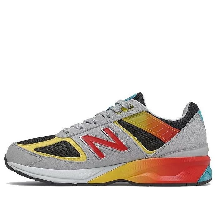 (GS) New Balance 990 v5 Launch Shoes 'Grey Black Red' GC990GG5