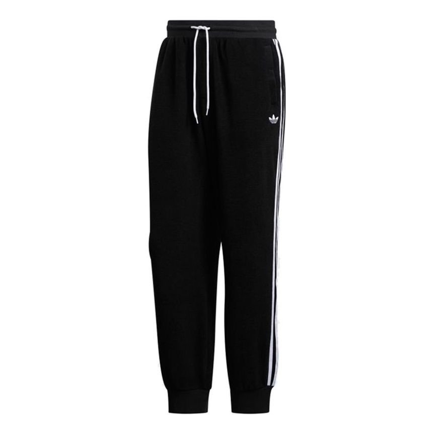 Men's adidas originals Camo Tp Side Stripe Running Sports Bundle Feet Pants Black GD3506