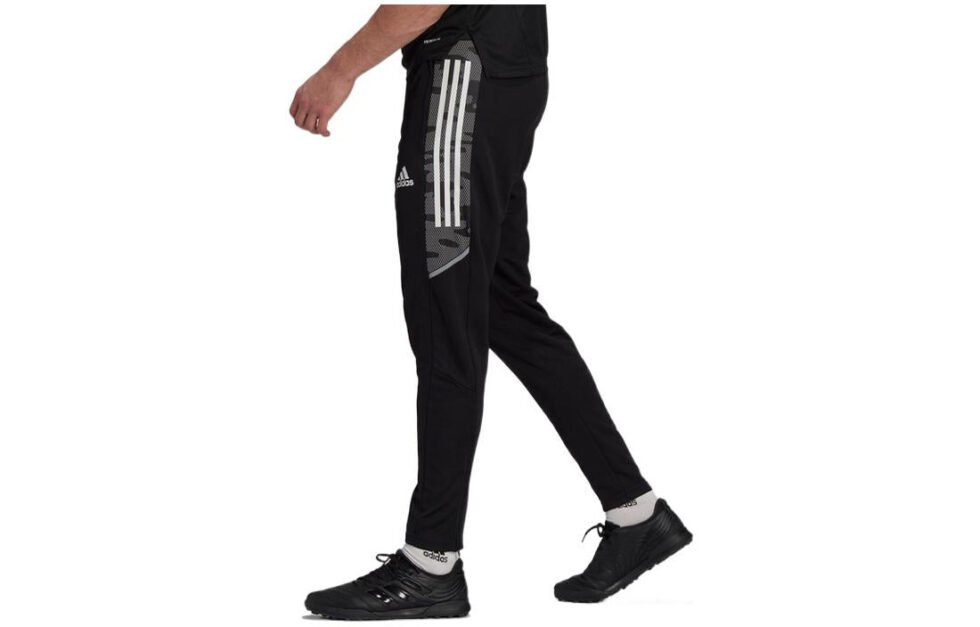 Men's adidas Solid Color Alphabet Logo Printing Running Training Soccer/Football Sports Pants/Trousers/Joggers Black GE5423 - Image 3