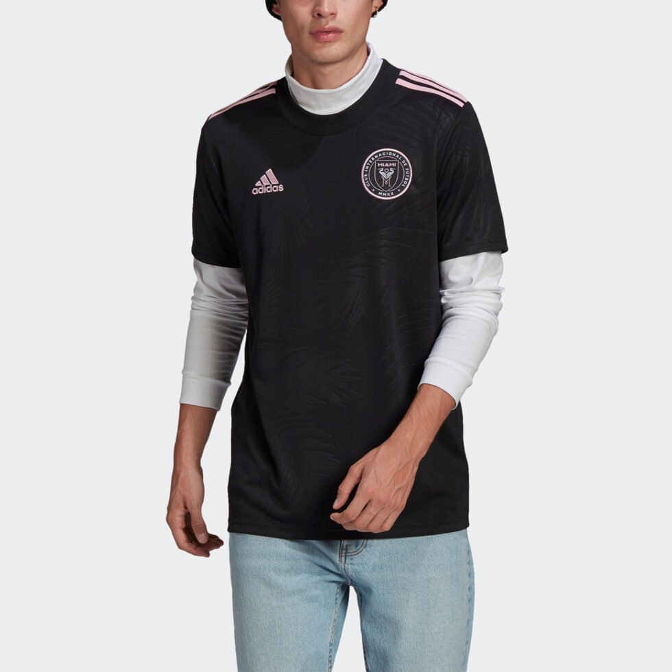 Men's adidas Imcf a Jsy Training Sports Short Sleeve Soccer/Football Jersey Asia Sizing Miami International Team Away Black GI6424 - Image 4