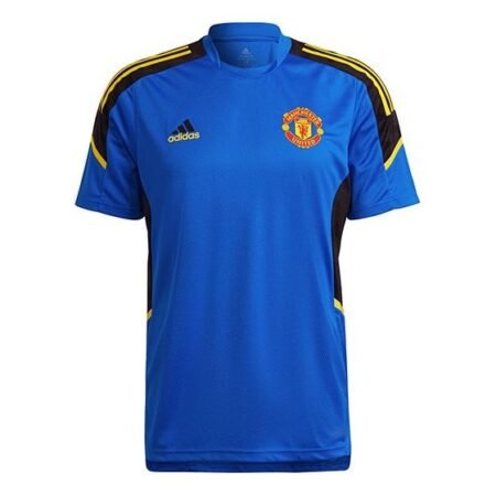 Men's adidas Training Sports Short Sleeve Soccer/Football 20-21 Season Manchester United Blue GS2415