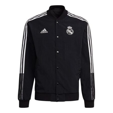 adidas Real Cny Bomber Series Real Madrid Soccer/Football Sports Jacket Black GU6958