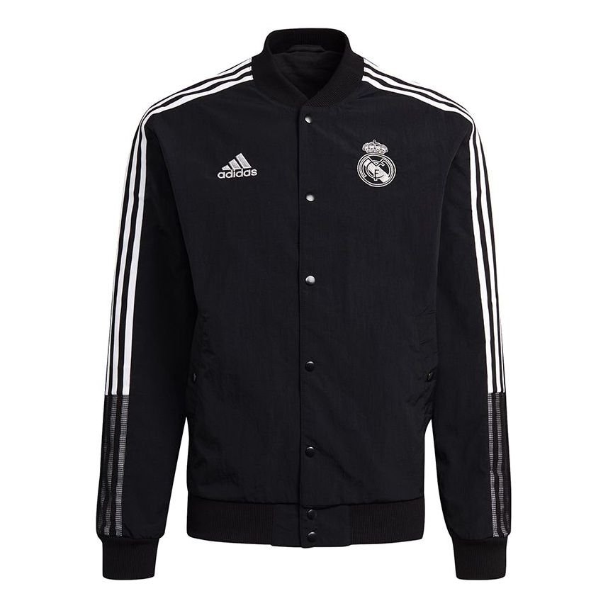 adidas Real Cny Bomber Series Real Madrid Soccer/Football Sports Jacket Black GU6958