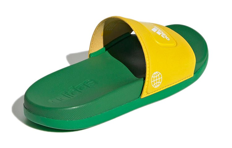 (GS) adidas LEGO x Adilette Slide 'Equipment Yellow Green' GV8233 - Image 4