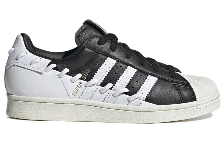 (WMNS) adidas Superstar 'Stitched - Black White' GX3419 - Image 2
