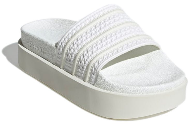 (WMNS)adidas Adilette Bonega Slides 'Triple White' GY0886 - Image 4