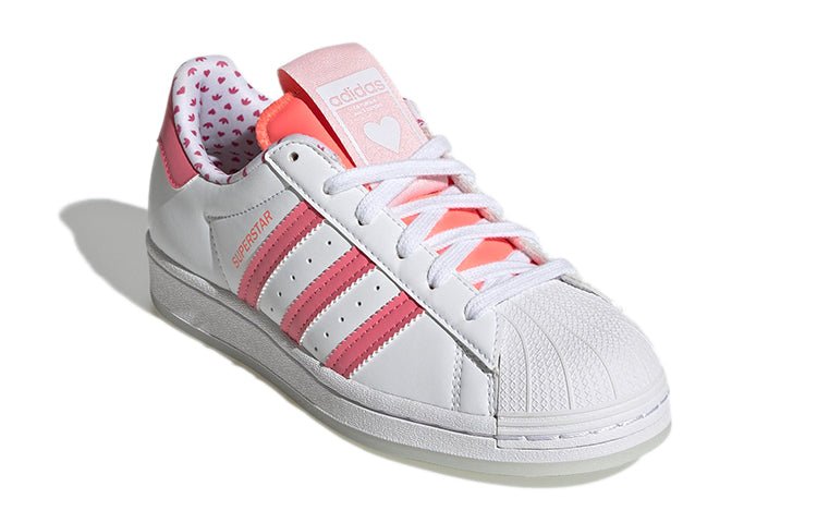 (GS) adidas Superstar Shell Toe J 'Valentine's Day White Pink' GY3336 - Image 3
