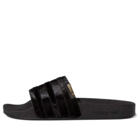 (WMNS) adidas Adilette Slide 'Black Gold Metallic' GZ6146