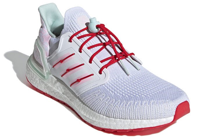 adidas Ultraboost 20 'White Scarlet' H01421 - Image 3