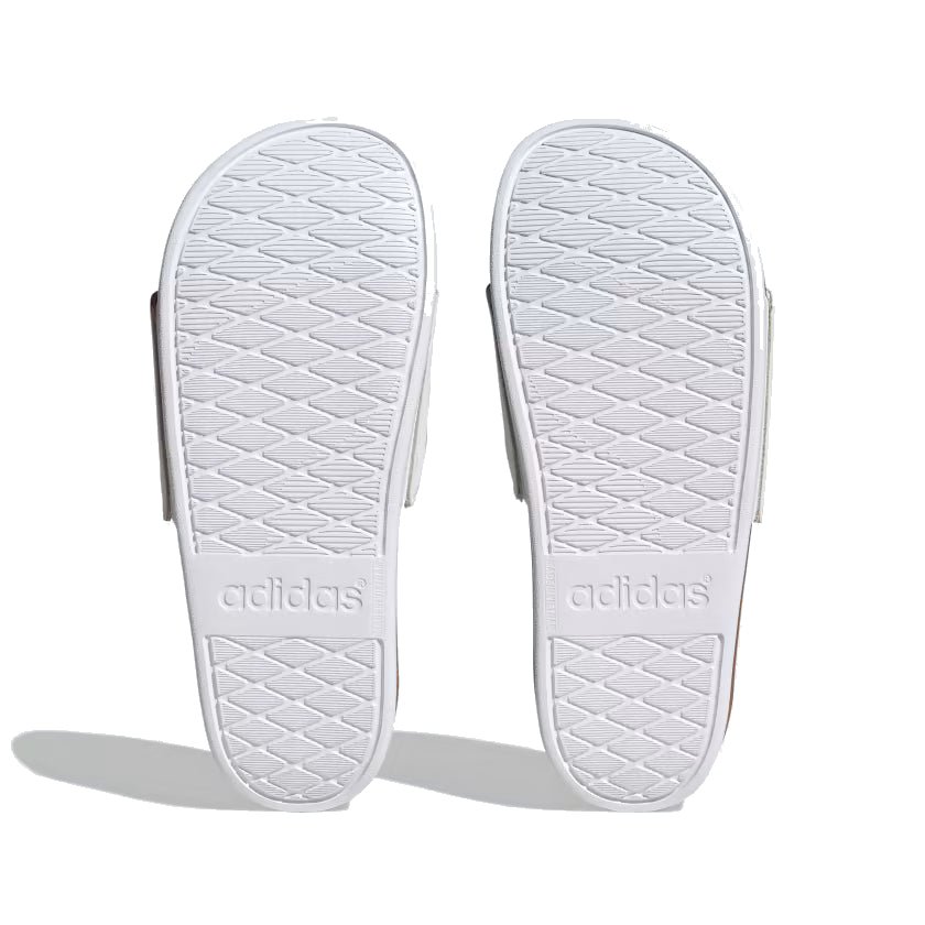 (WMNS) adidas Adilette Comfort Slide 'White Matte Gold' H03618 - Image 4