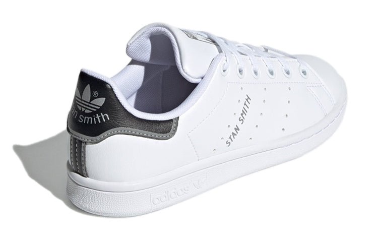 (GS) adidas Originals Stan Smith J Shoes 'White Black Grey' H05043 - Image 4