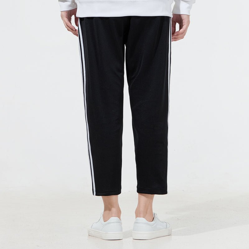 Men's adidas originals Athleisure Casual Sports Loose Running Long Pants/Trousers Black H09121 - Image 3