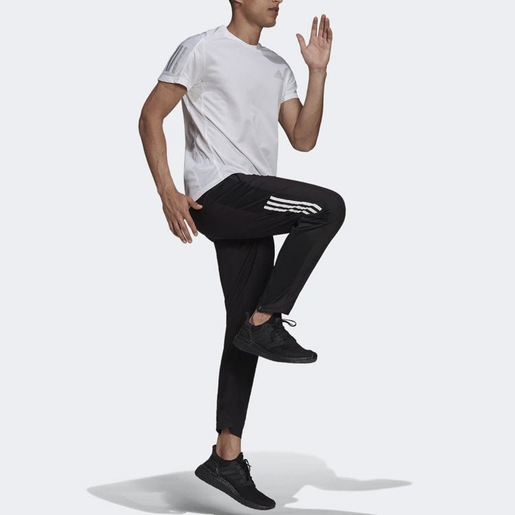 Men's adidas Logo Sports Running Long Pants/Trousers Black H13238 - Image 5