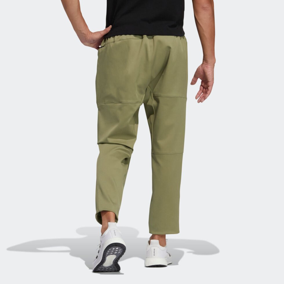 Men's adidas Th Qckdraw Pnt Running Training Woven Lacing Sports Pants/Trousers/Joggers Olive H40209 - Image 3