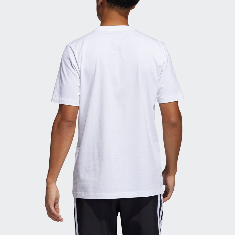 Men's adidas x LEGO Crossover Dame Ss . Mitchell Funny Blocks Printing Basketball Sports Short Sleeve White T-Shirt HA7057 - Image 3
