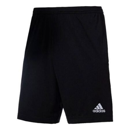 Men's adidas Ent22 Tr Sho Solid Color Logo Small Label Soccer/Football Sports Woven Shorts Black HB0575