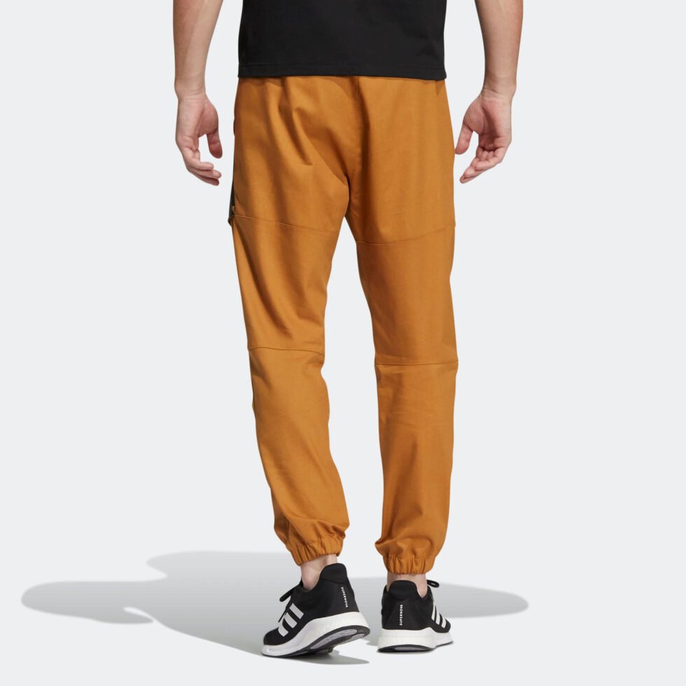 Men's adidas Running Training Breathable Casual Joggers/Pants/Trousers Brown HE9896 - Image 3