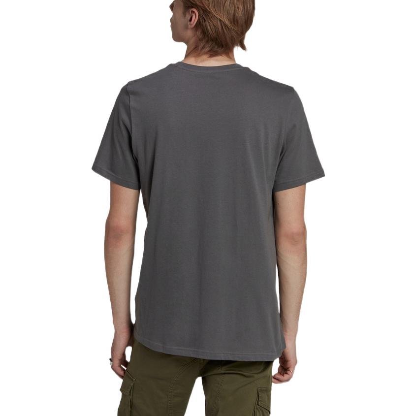 Men's adidas Soccer/Football Printing Brand Logo Solid Color Round Neck Short Sleeve Dark Grey T-Shirt HG1952 - Image 3