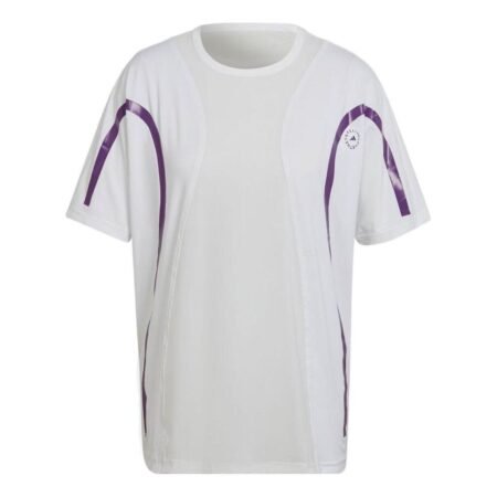 (WMNS) adidas by Stella McCartney TruePace Running Loose T-Shirt Asia Sizing 'White Purple' HG6857