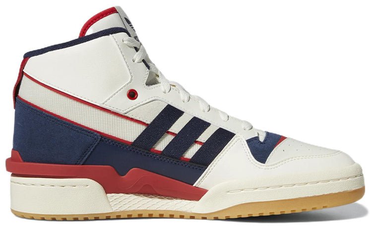 adidas Forum Exhibit Mid 'Inside Out - White Navy Scarlet' HQ1482 - Image 2