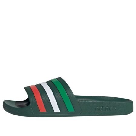 adidas Adilette Aqua Slides 'Team Dark Green Bright Red' HQ2450