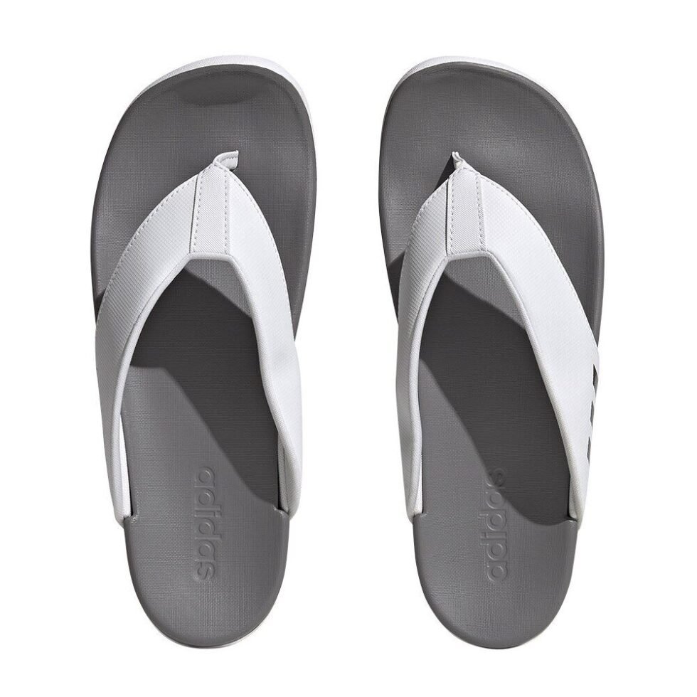 (WMNS) adidas Adilette Comfort Flip Flop 'White Grey' HQ4459 - Image 2