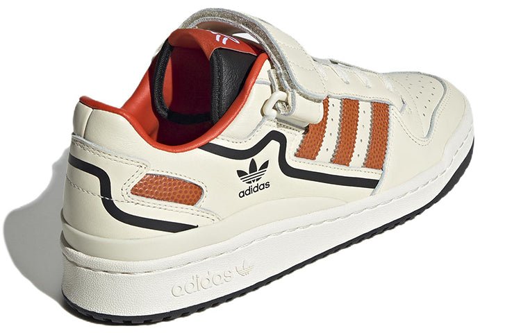 adidas originals Unisex Forum Low Sneakers Ivory/Orange HR0460 - Image 4