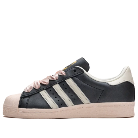 (WMNS) adidas Superstar 82 'Black Pink Ribbon Laces' ID1423