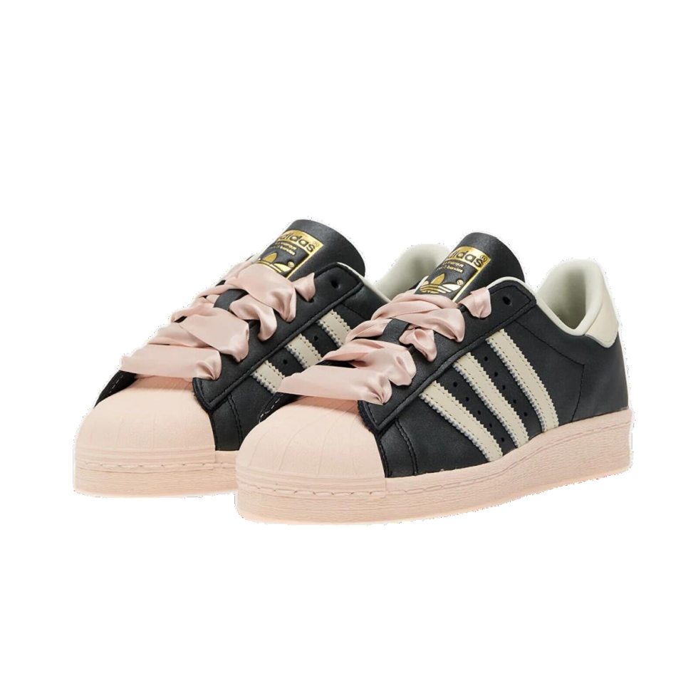(WMNS) adidas Superstar 82 'Black Pink Ribbon Laces' ID1423 - Image 3